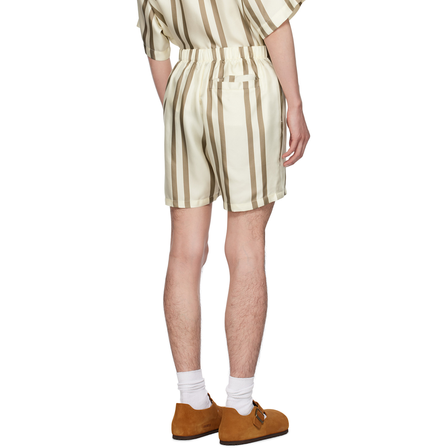  John Elliott Off-white Striped Shorts 