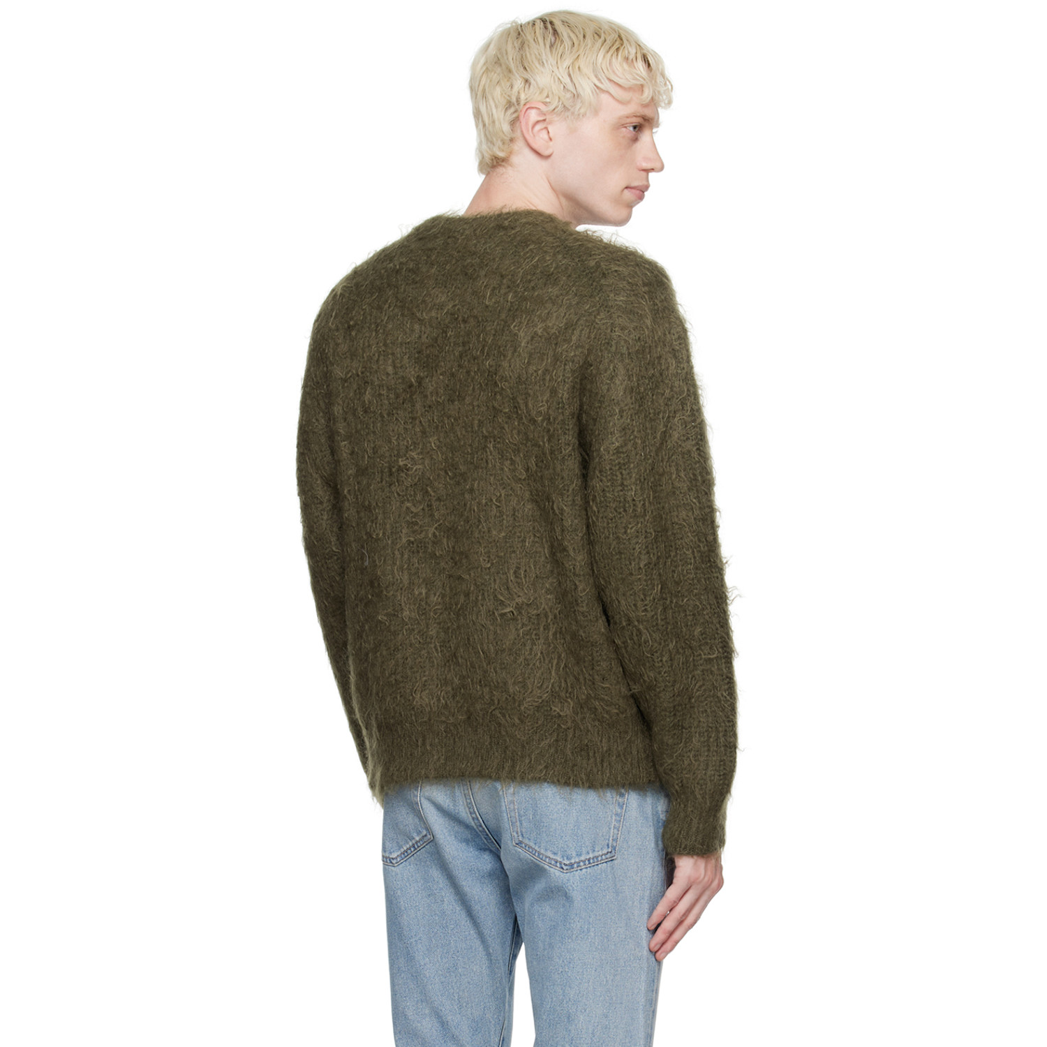  John Elliott Khaki Brushed Sweater 
