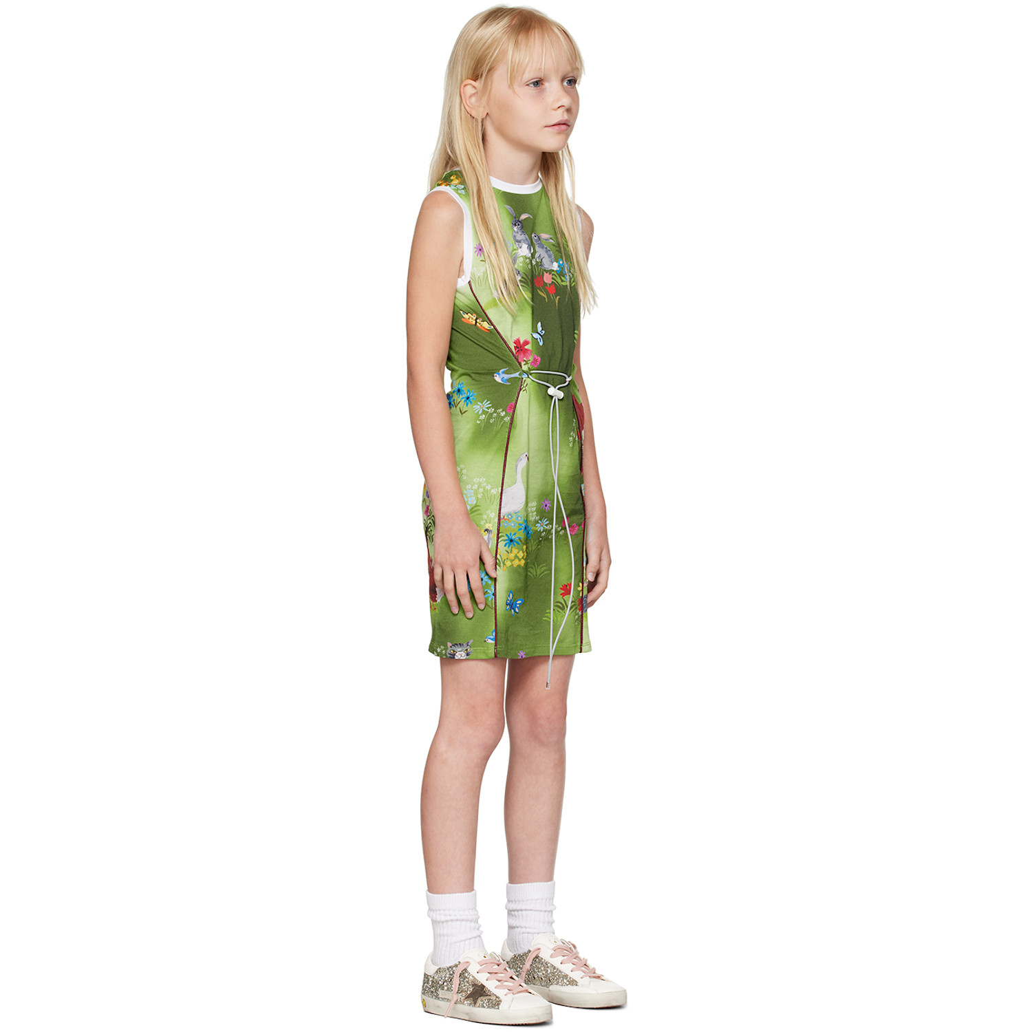  Cormio Kids Green Printed Dress 