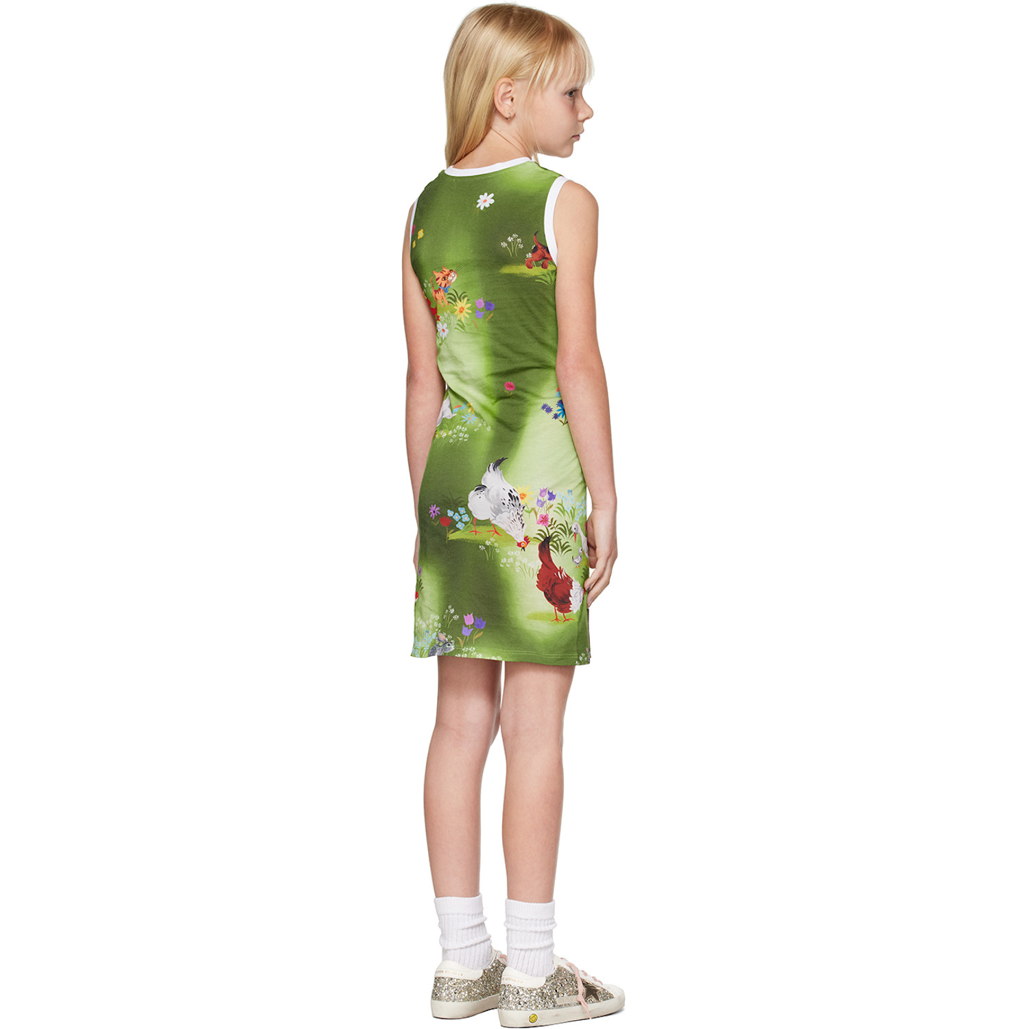  Cormio Kids Green Printed Dress 