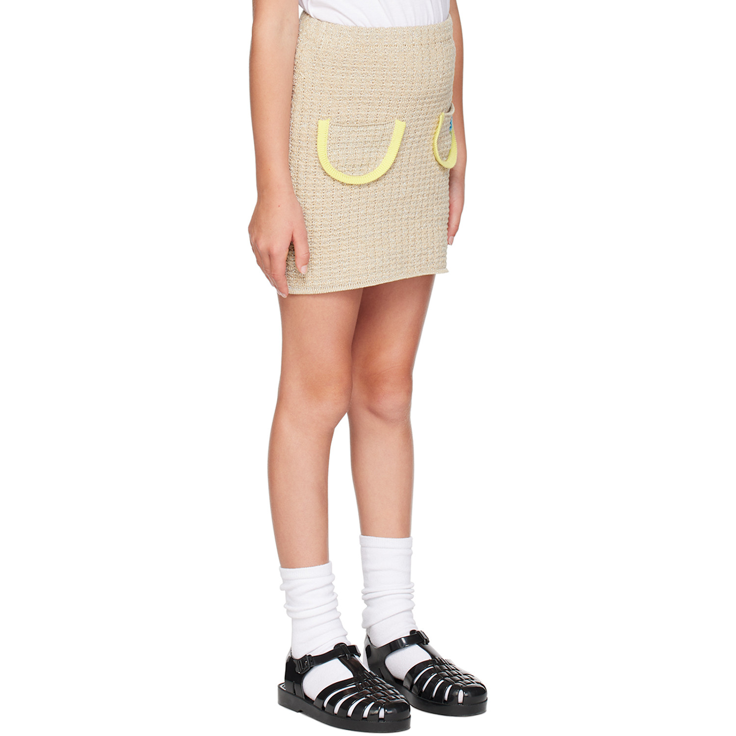  Cormio Kids Tan Embroidered Skirt 