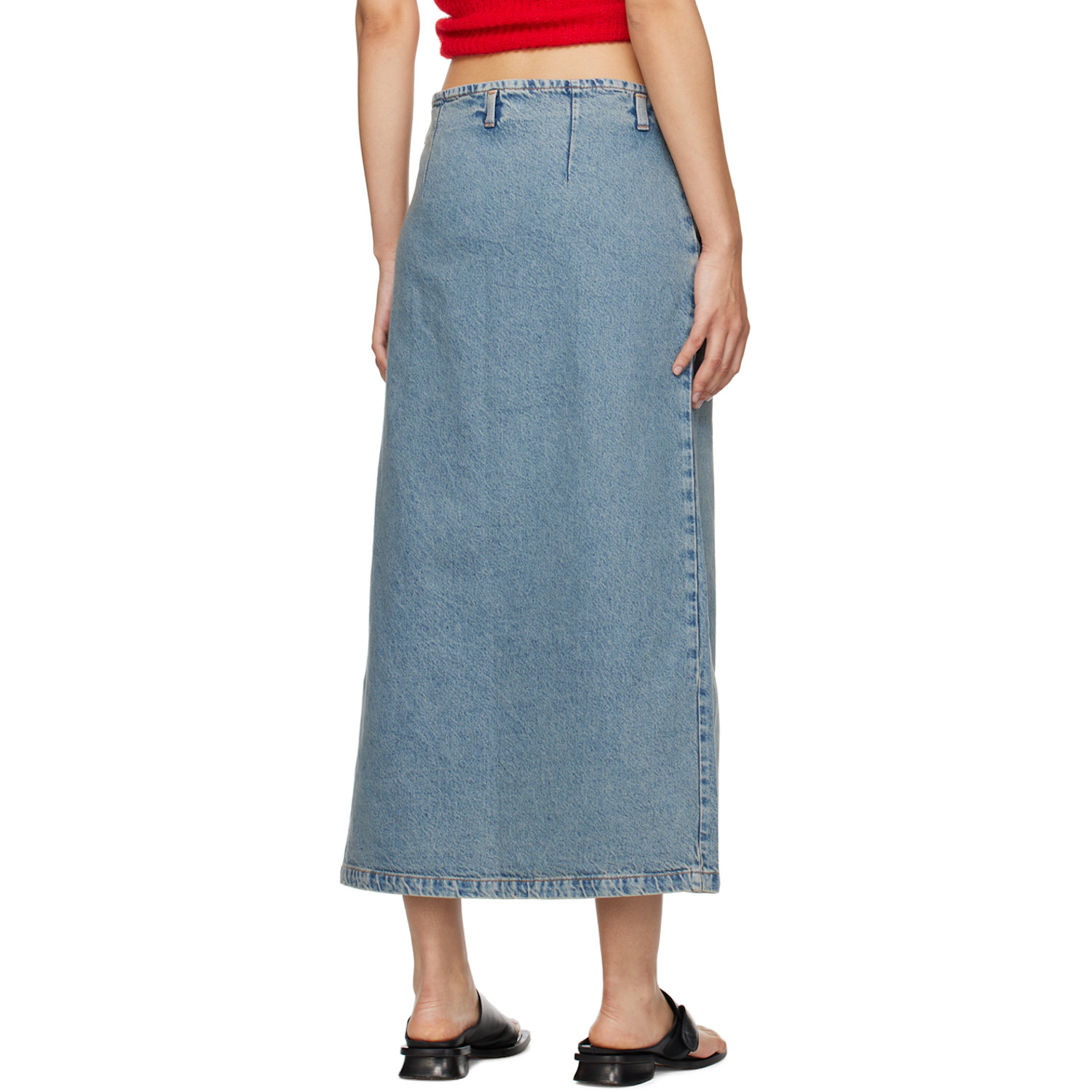  Gimaguas Blue Leslie Denim Midi Skirt 