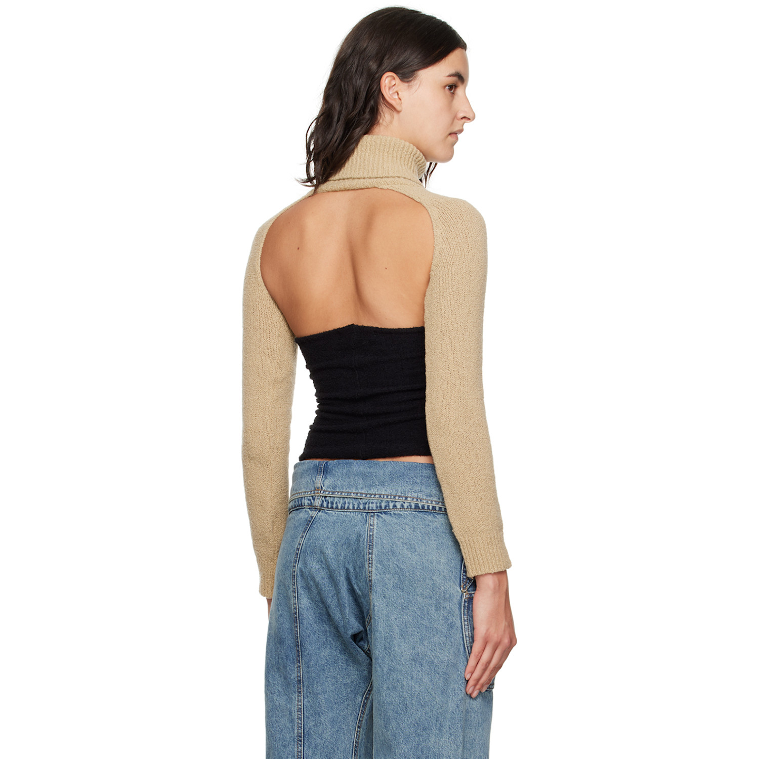  Gimaguas Beige Pop Mangas Turtleneck 