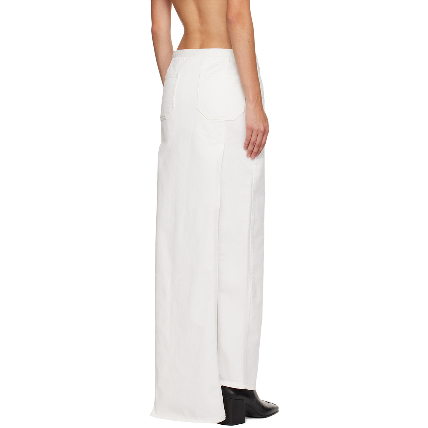  Courrèges White Seven-pocket Denim Maxi Skirt 