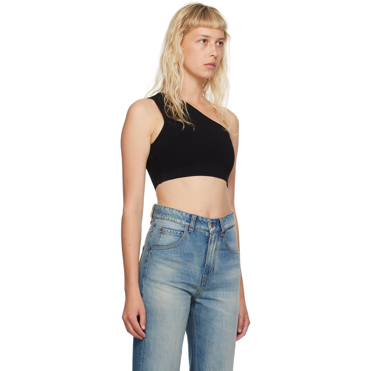  Victoria Beckham Black Asymmetric Camisole 