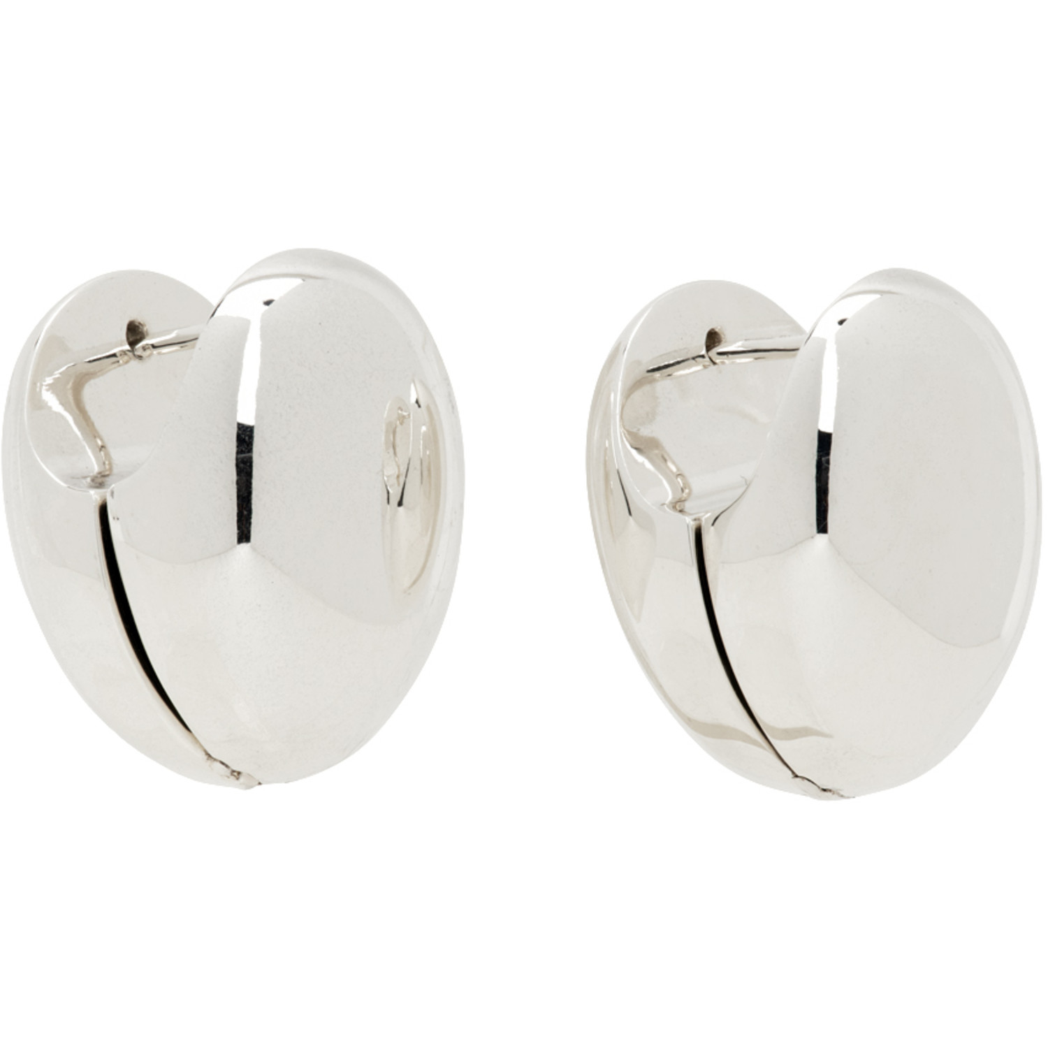  Bottega Veneta Silver Hoop Earrings 