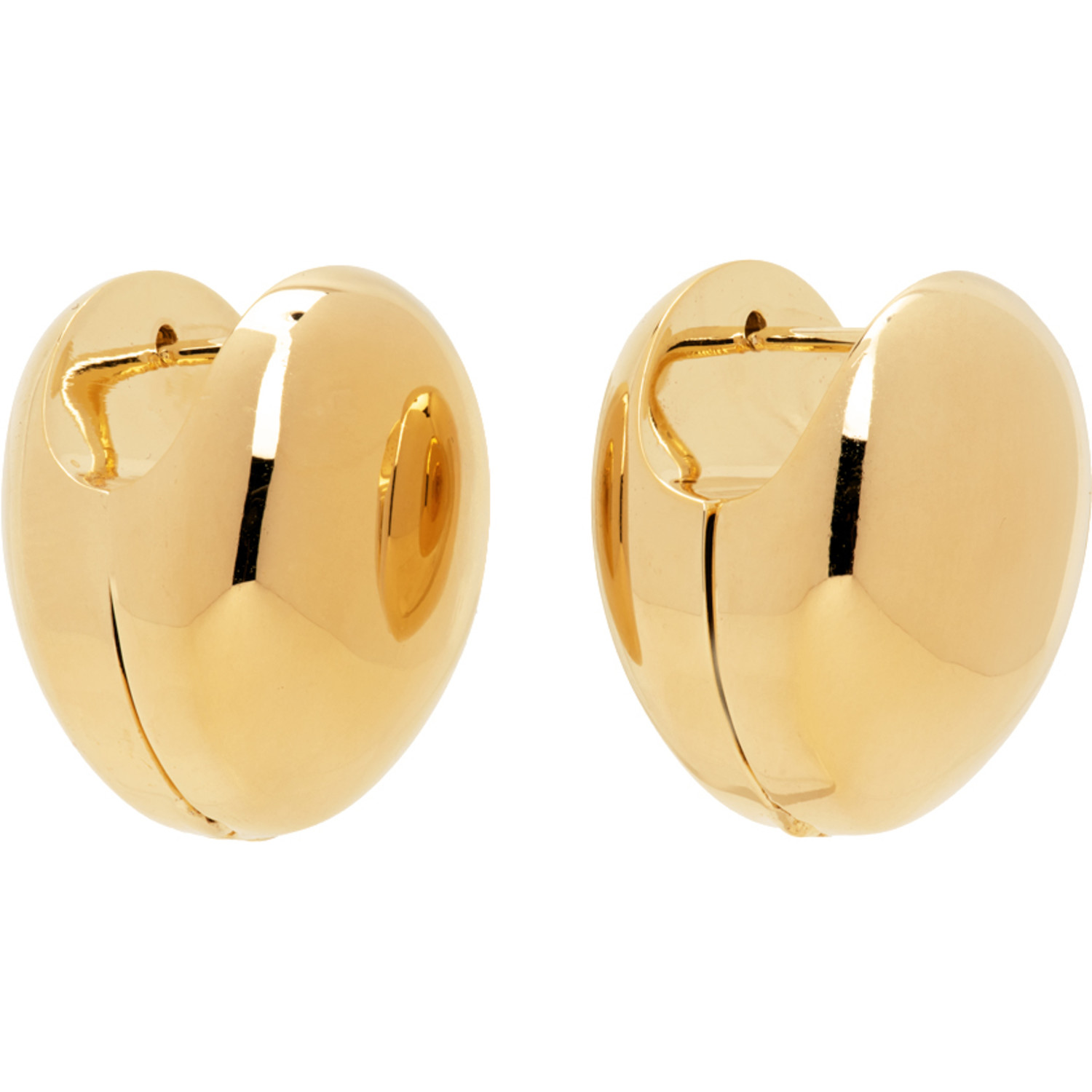  Bottega Veneta Gold Hoop Earrings 