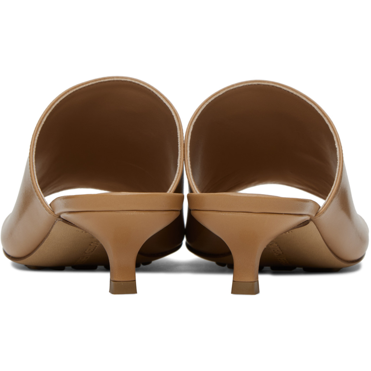  Bottega Veneta Tan Stretch Mules 