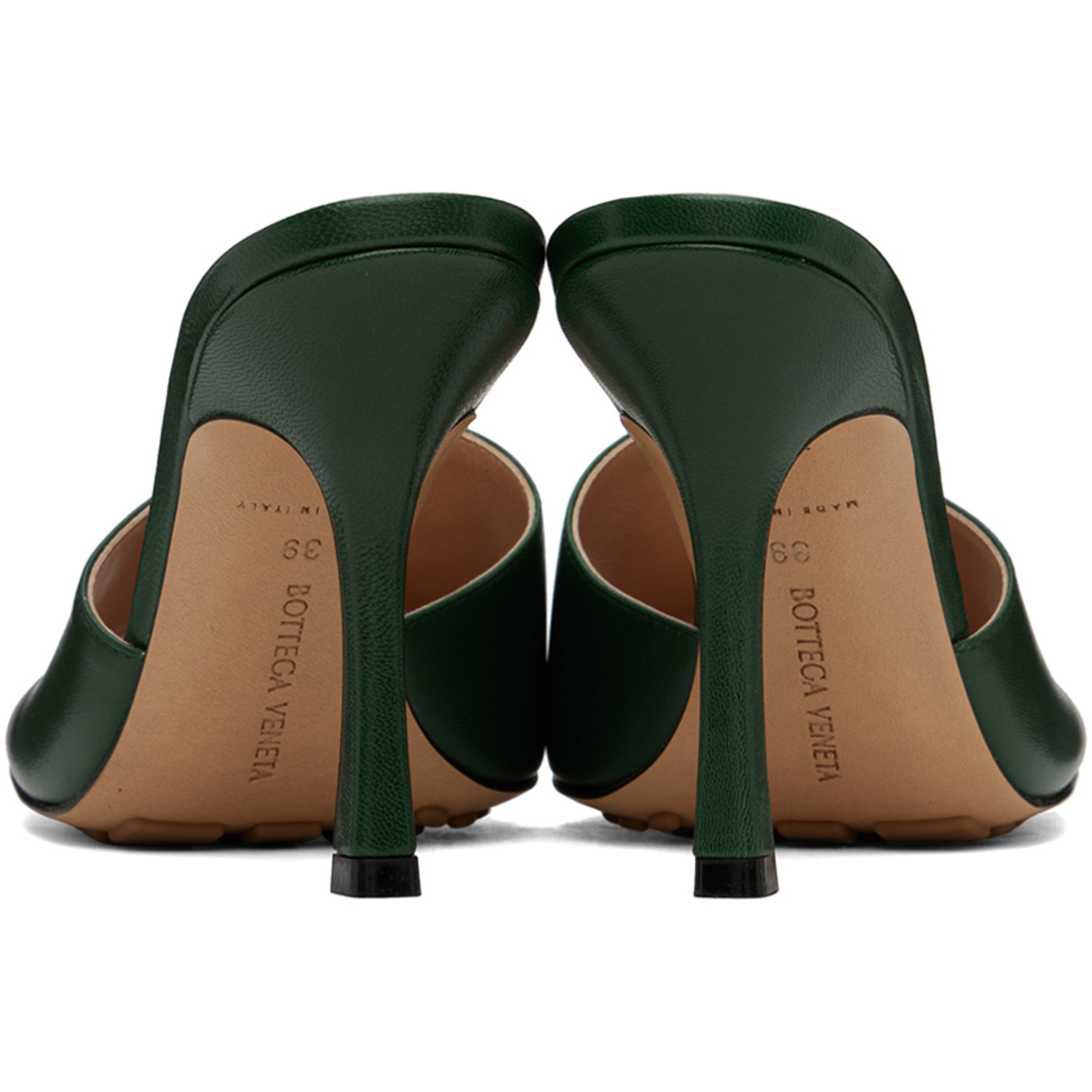  Bottega Veneta Green Stretch Mules 