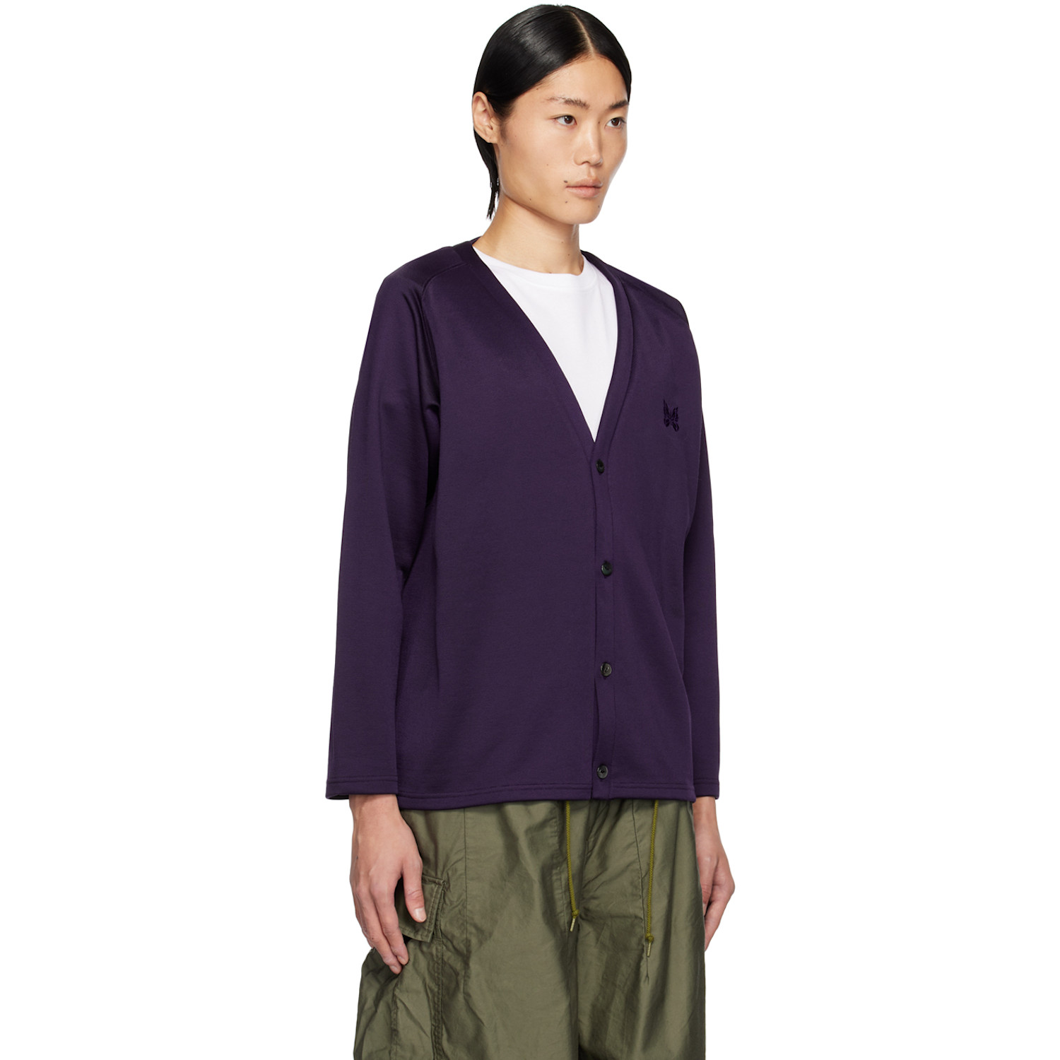  Needles Purple V-neck Cardigan 