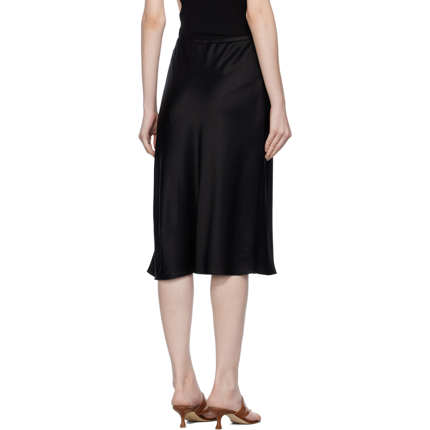  Nanushka Black Zarina Midi Skirt 