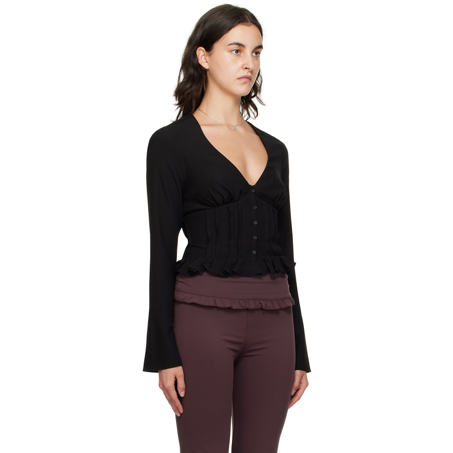  Guizio Black Cheri Blouse 