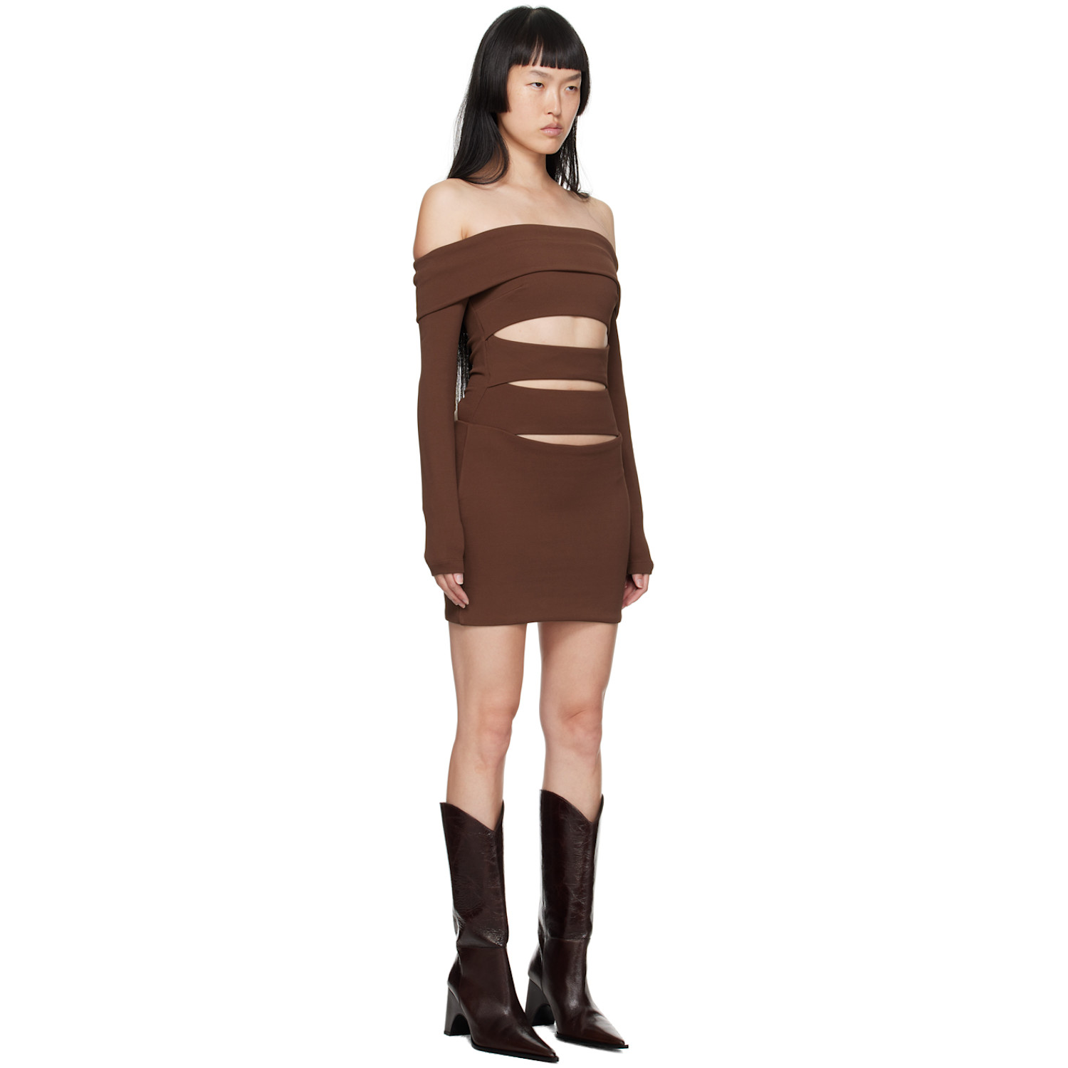  Misbhv Brown Elena Minidress 
