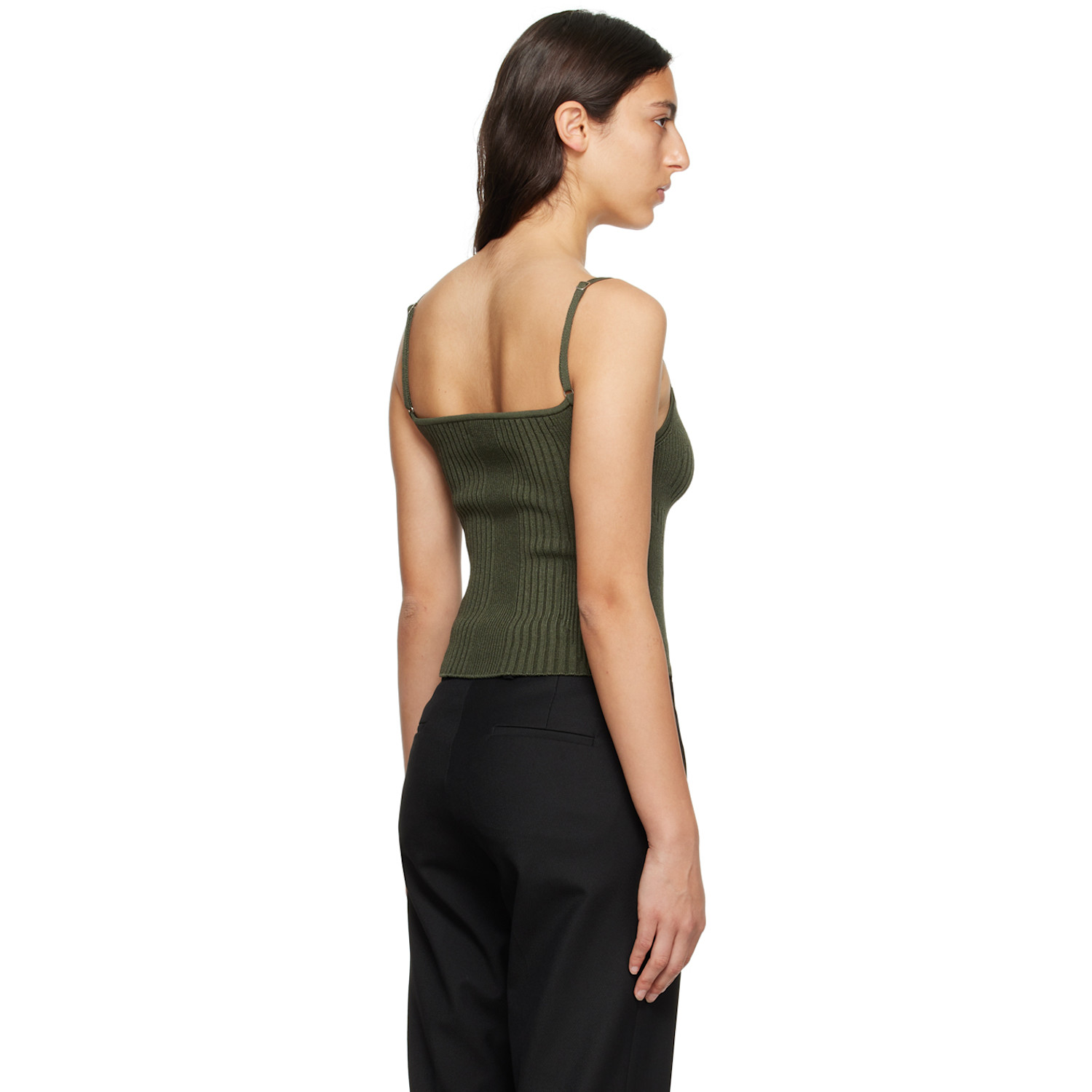  Misbhv Khaki Square Neck Camisole 
