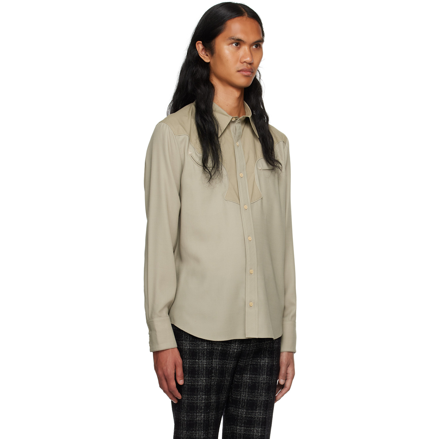  Maiden Name Beige Garrett Shirt 