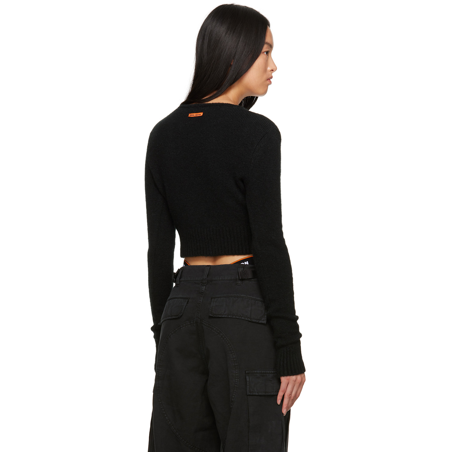  Heron Preston Black Lanyard Clasp Cardigan 