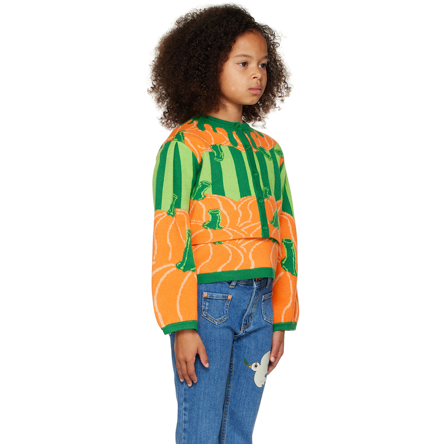  Helmstedt Ssense Exclusive Kids Orange & Green Ami Cardigan 