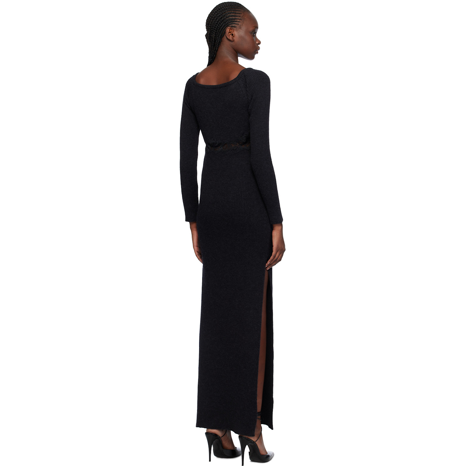  Vaillant Black Vented Maxi Dress 