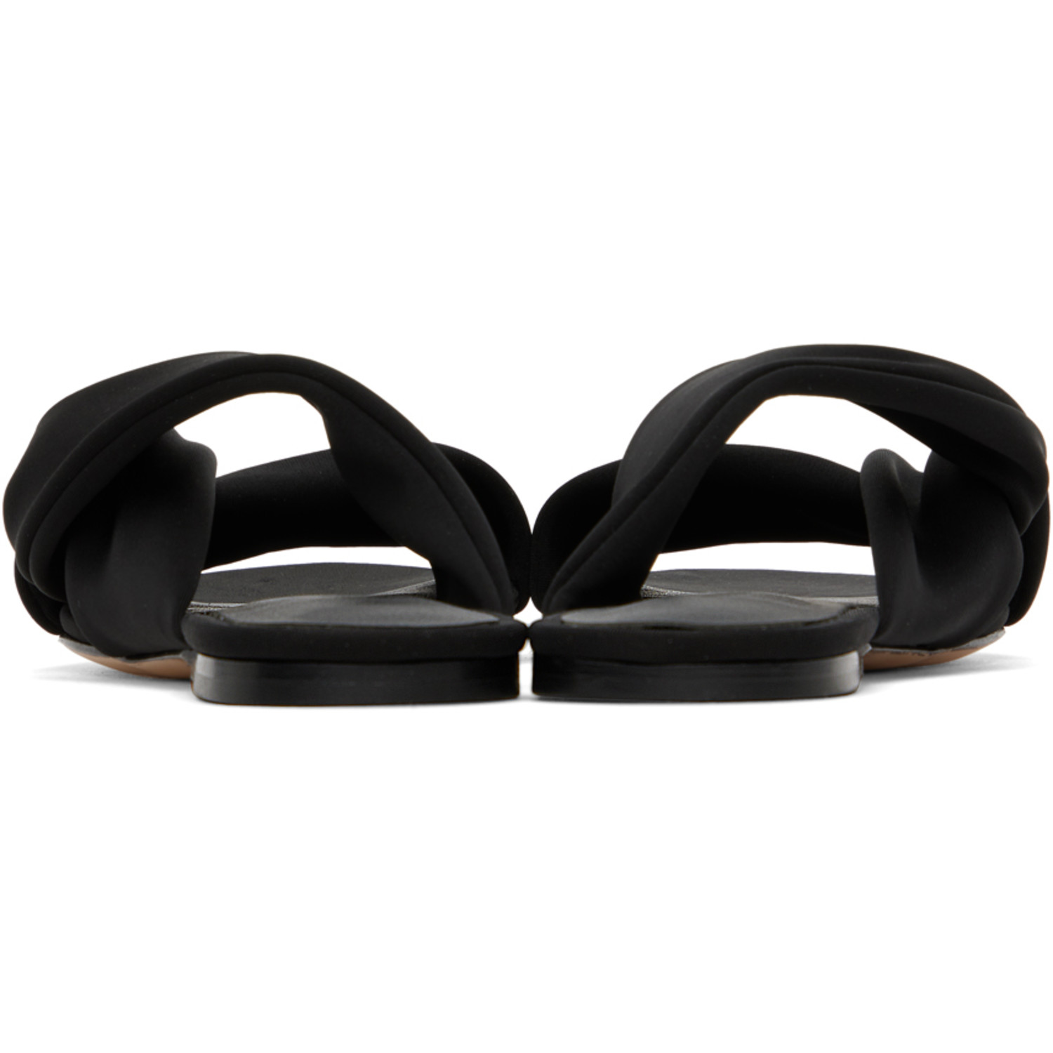  Studio Amelia Black Loop Flat Sandals 