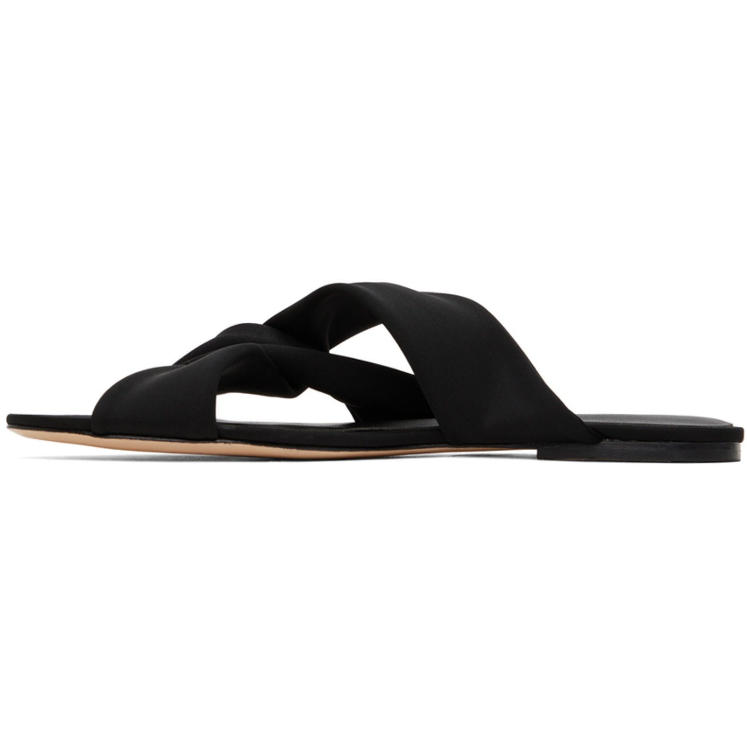  Studio Amelia Black Loop Flat Sandals 