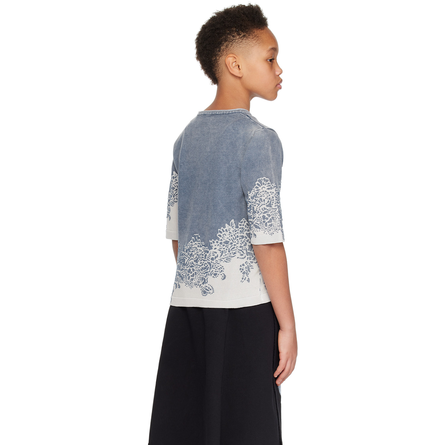  Diesel Kids Blue Jacquard T-shirt 