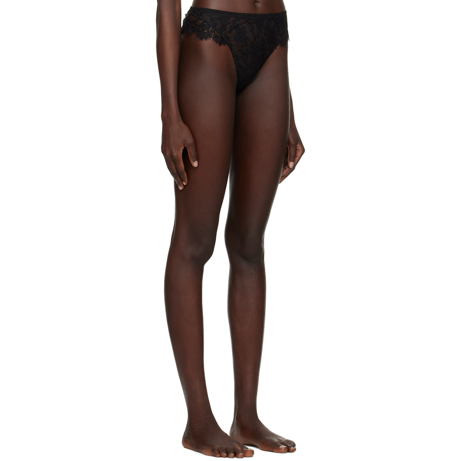  Dolce&gabbana Black Floral Briefs 