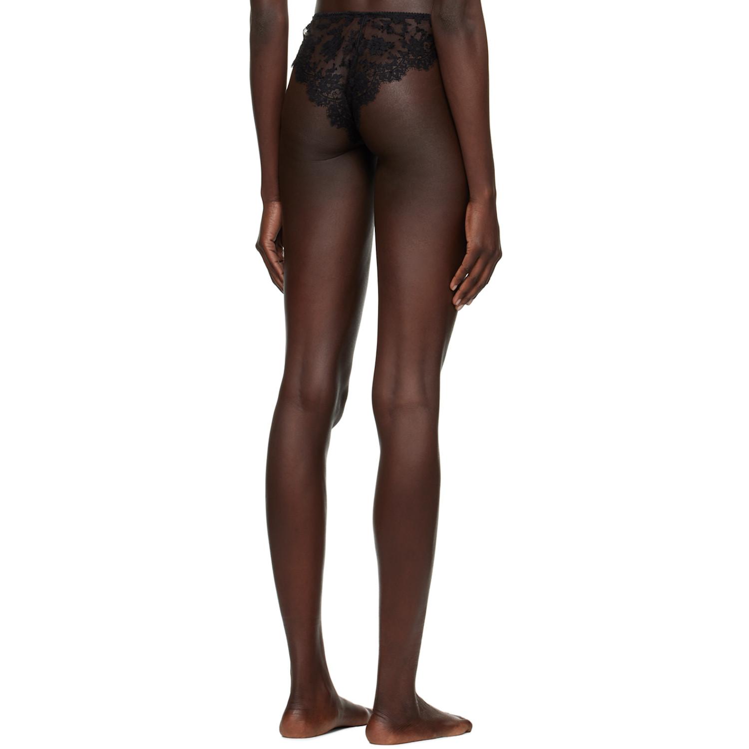  Dolce&gabbana Black Floral Briefs 