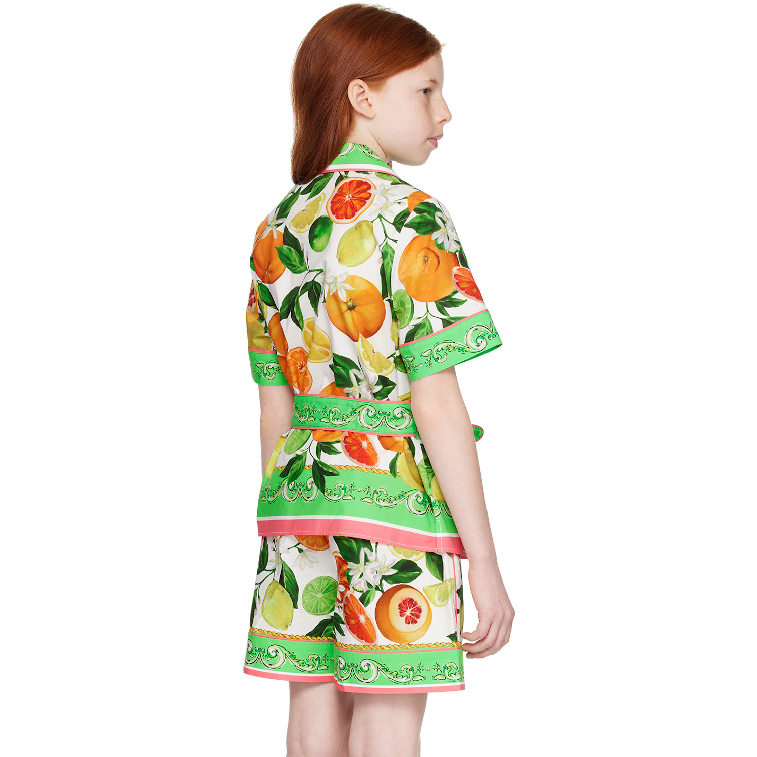  Dolce&gabbana Kids Green Belted Shirt 
