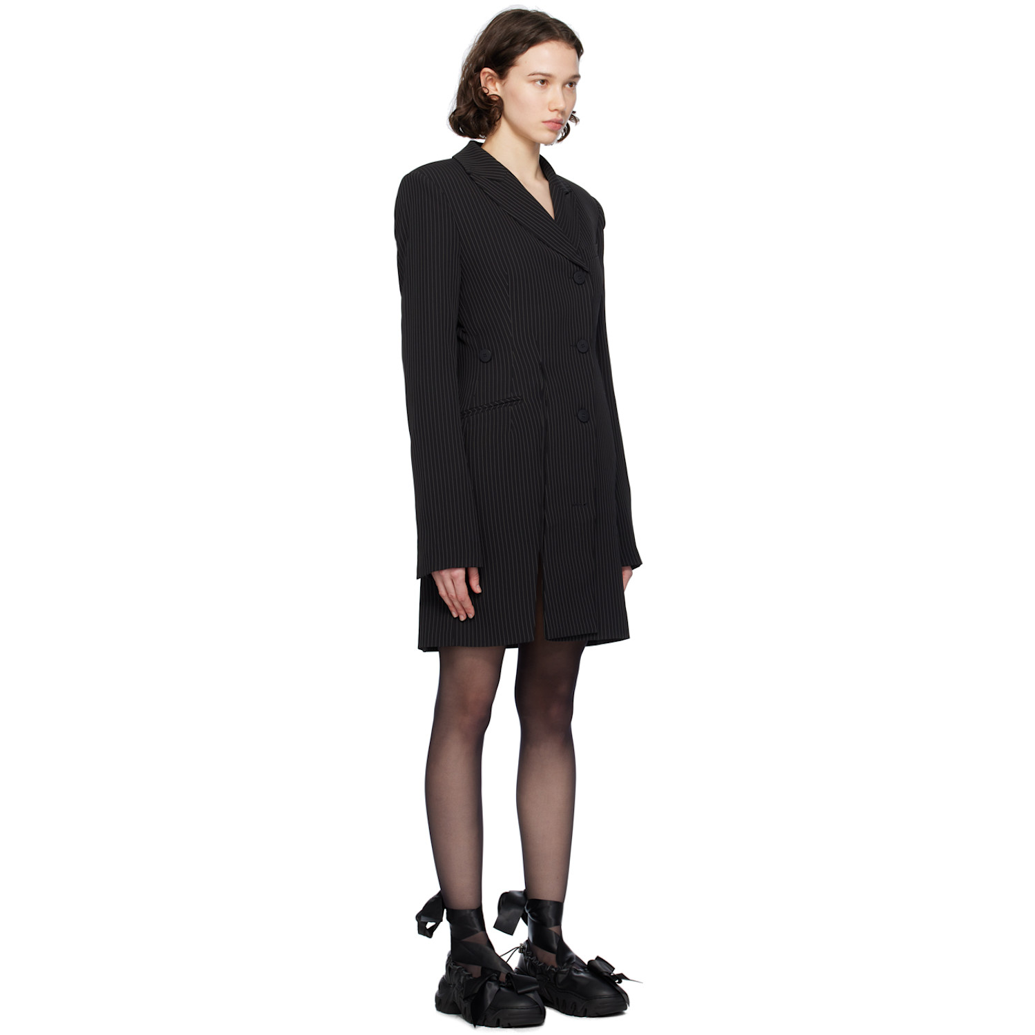  Ottolinger Black Pinstripe Minidress 