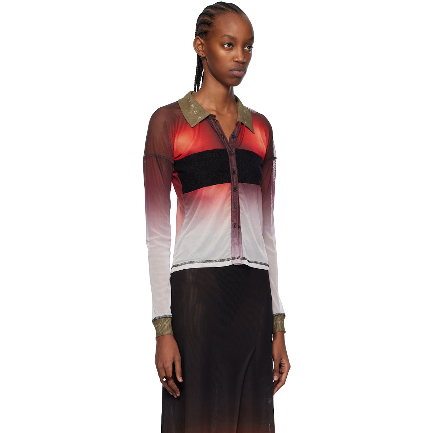  Ottolinger Multicolor Semi-sheer Polo 