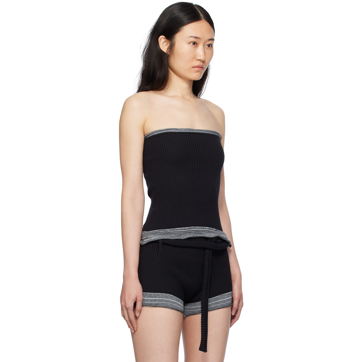  Ottolinger Black Fringes Tube Top 