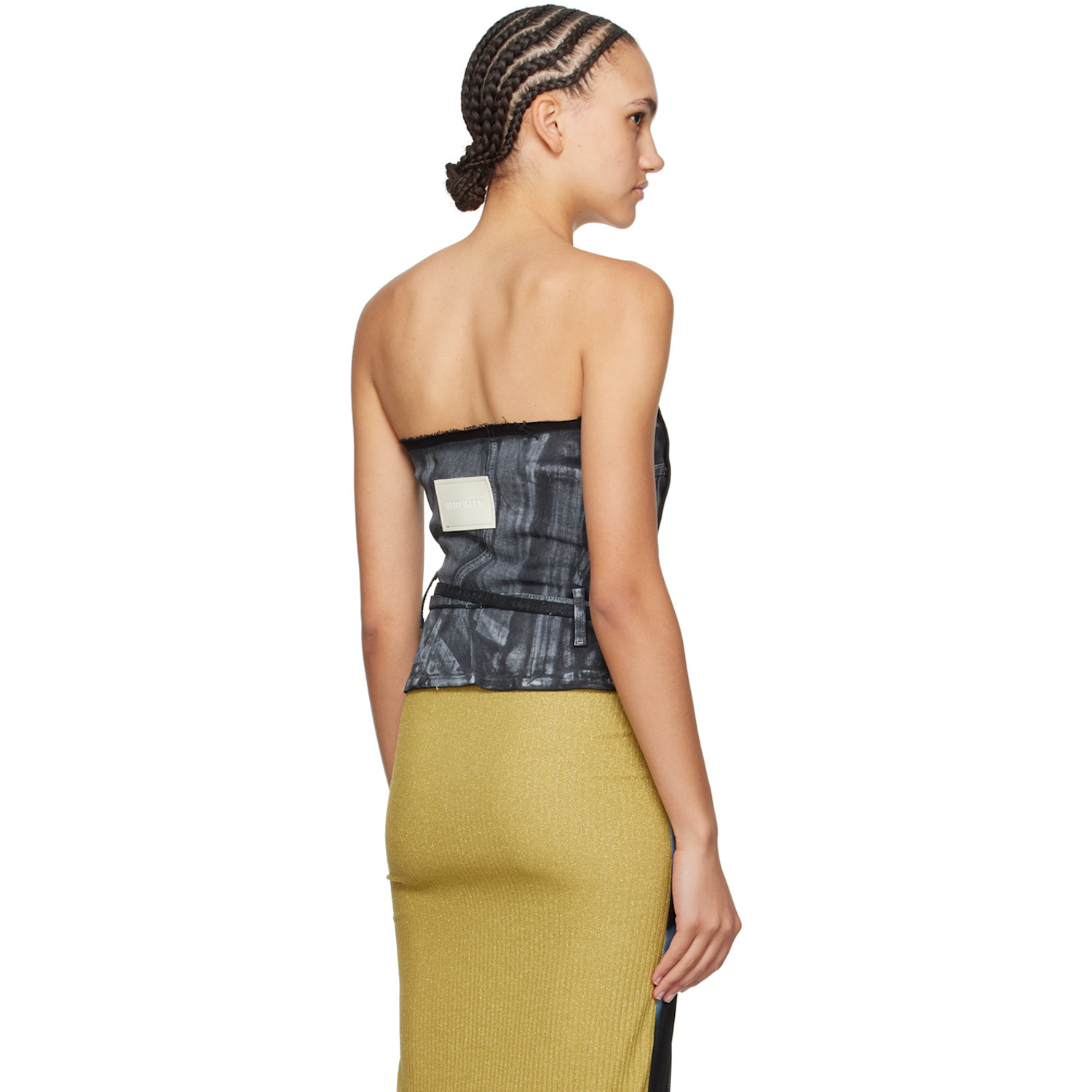  Ottolinger Black Zip Denim Top 