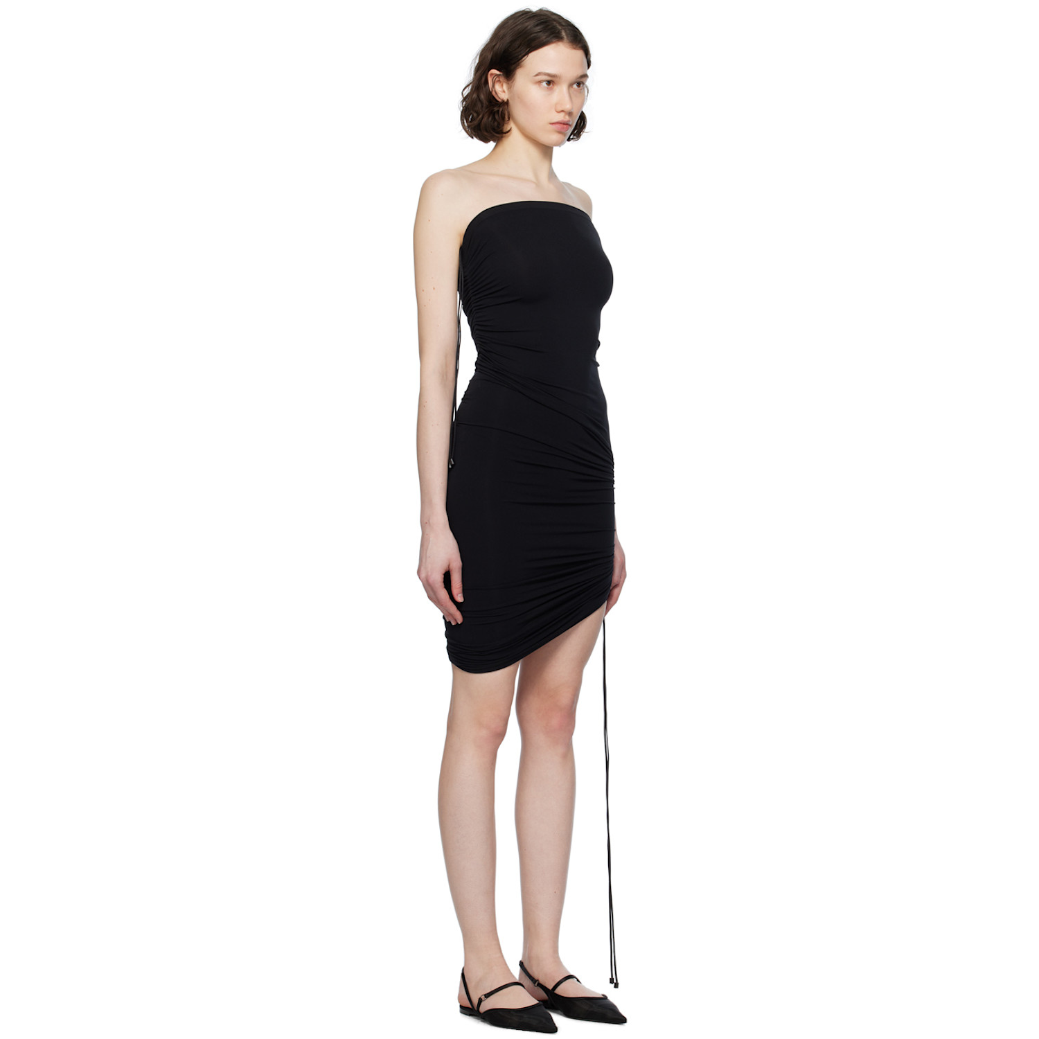  Wolford Black Fatal Draping Minidress 