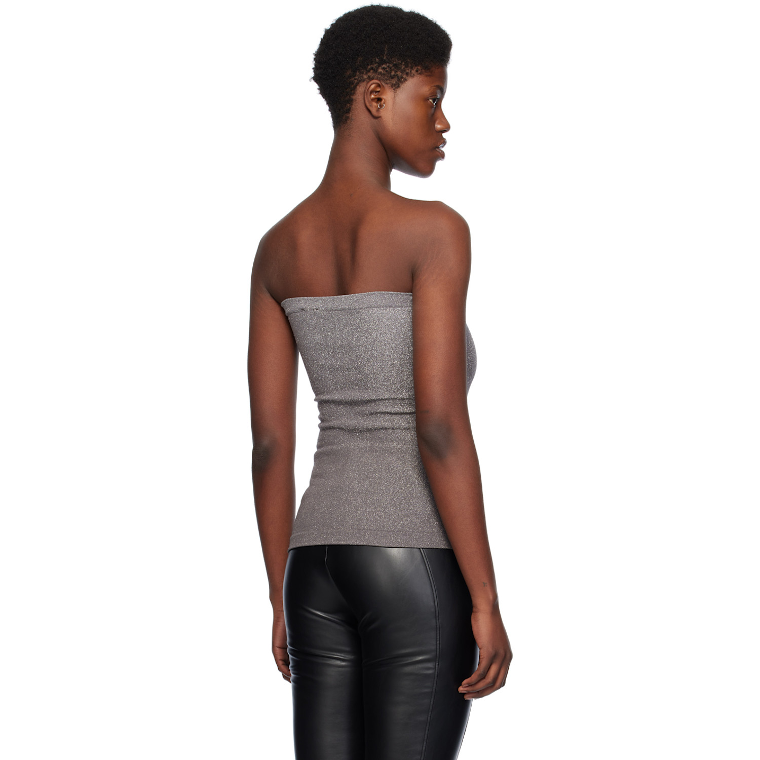  Wolford Silver Fading Shine Tube Top 
