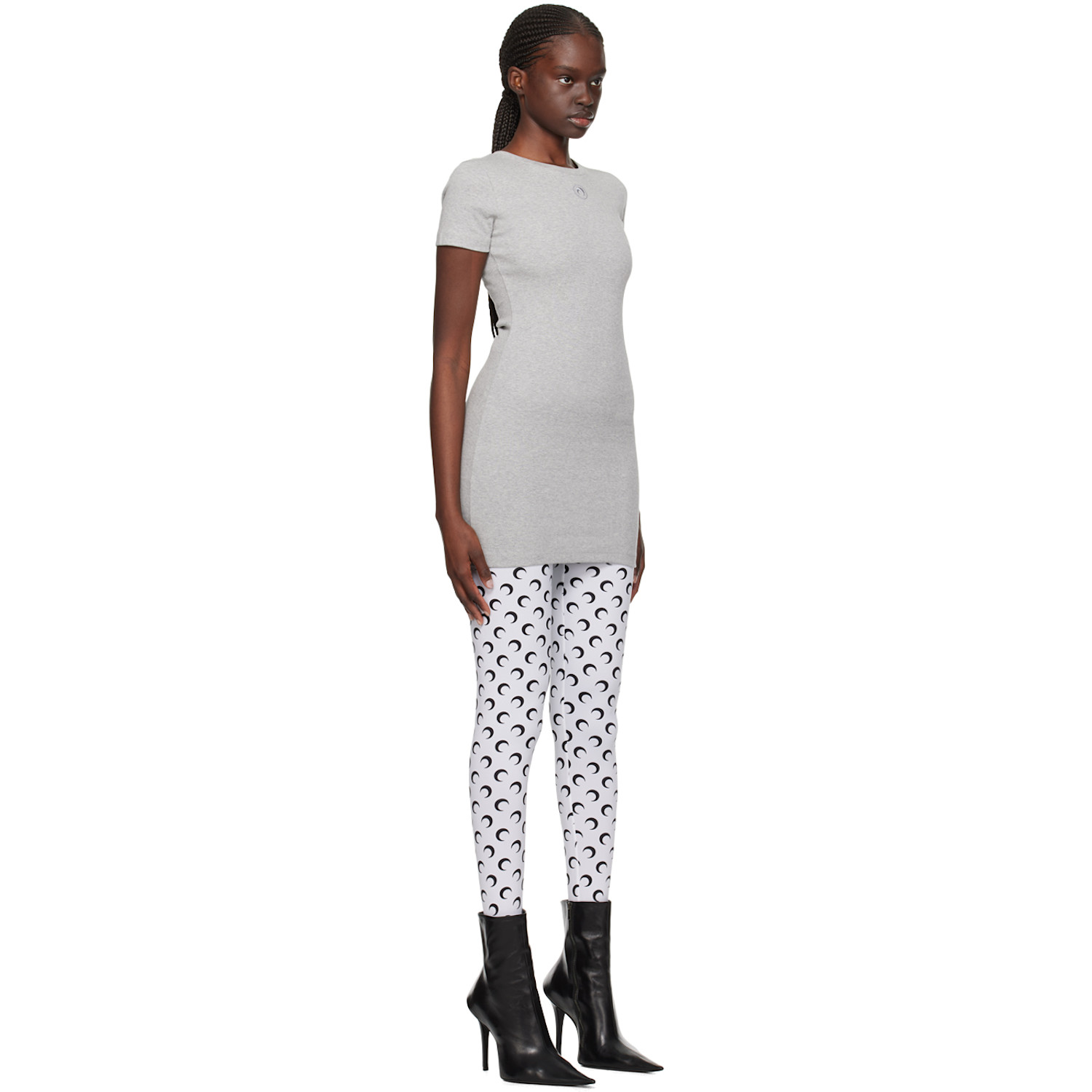  Marine Serre Gray Rib Minidress 