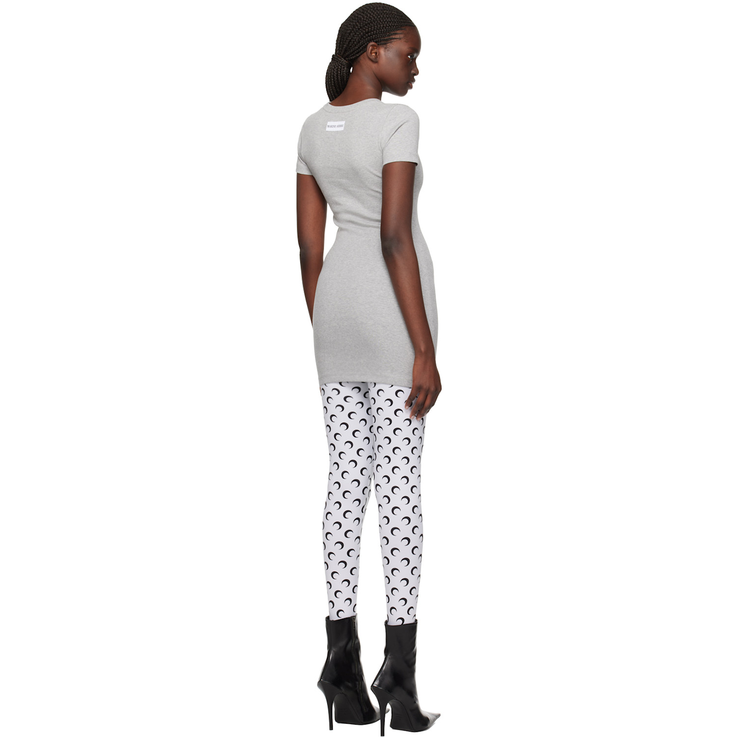  Marine Serre Gray Rib Minidress 