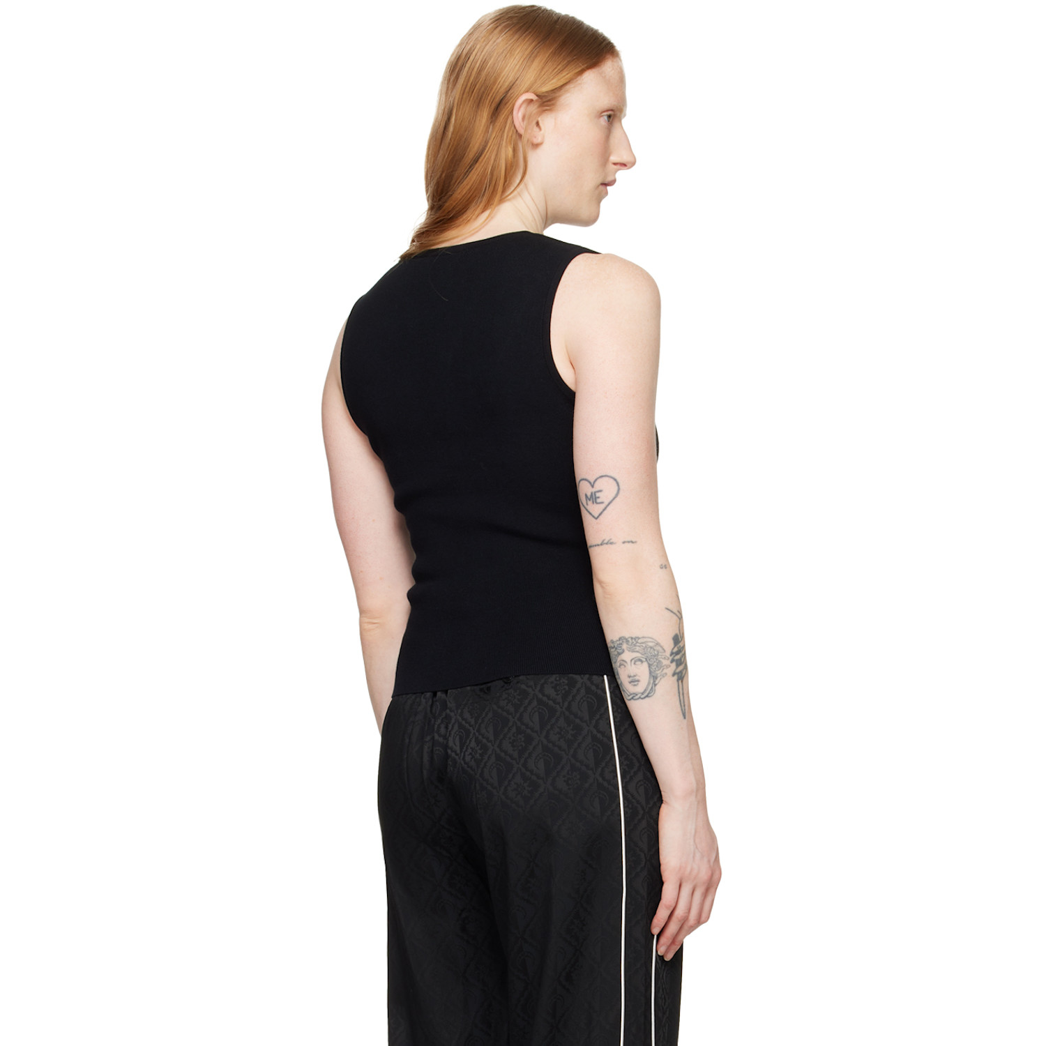  Marine Serre Black Core Sleeveless Crewneck 