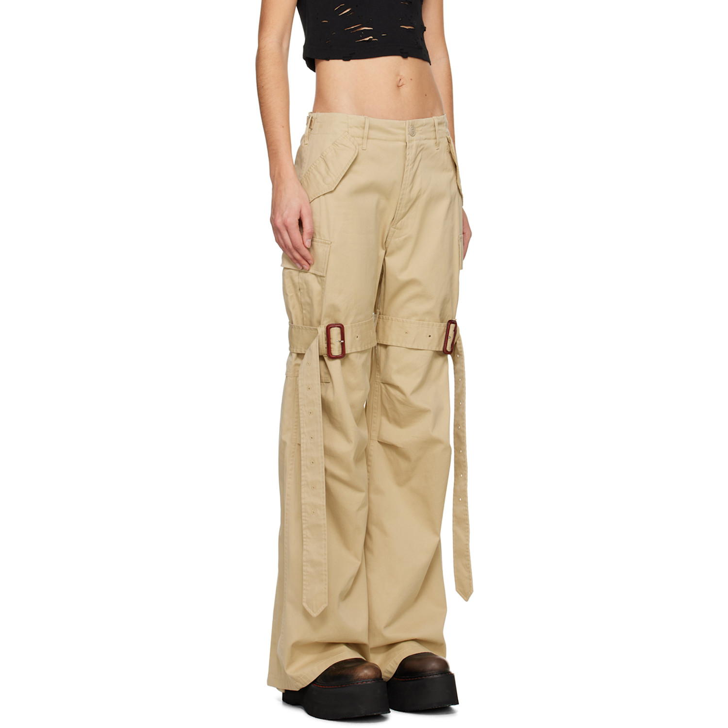  R13 Khaki Trench Cargo Pants 