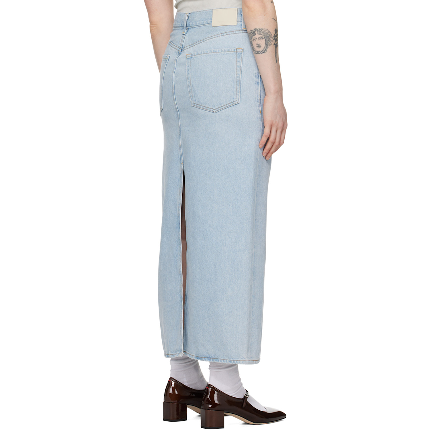  Citizens Of Humanity Blue Verona Denim Maxi Skirt 