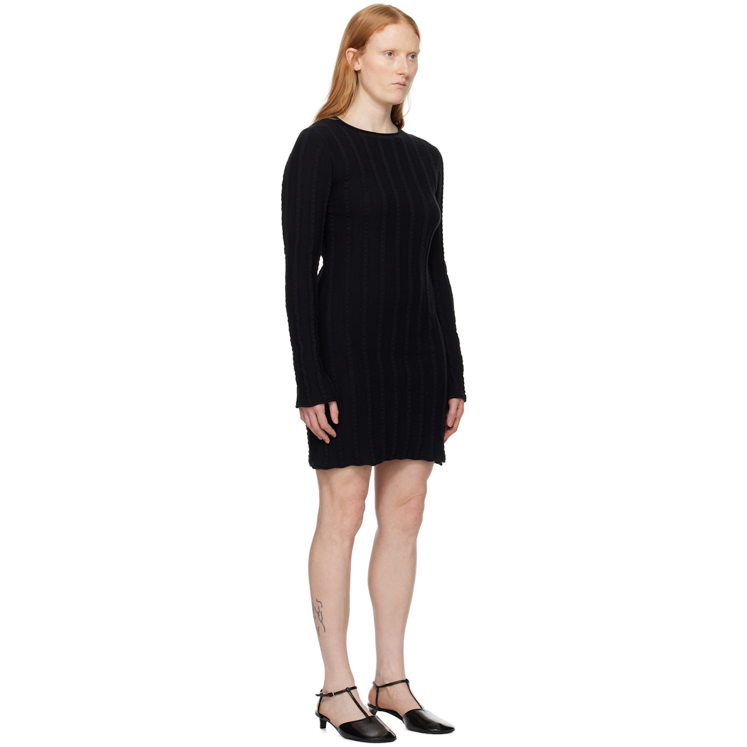  Filippa K Black Rolled Edge Minidress 