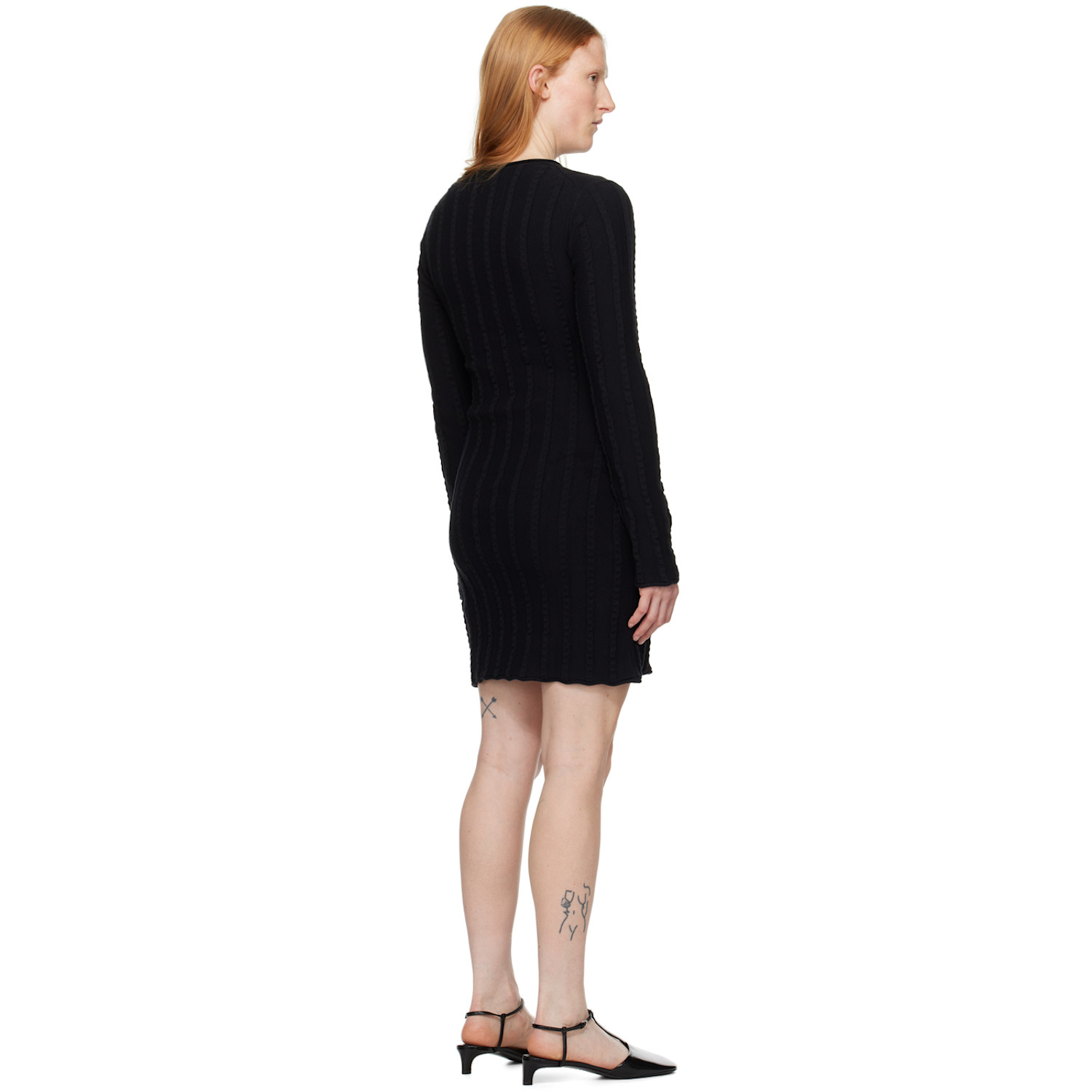  Filippa K Black Rolled Edge Minidress 