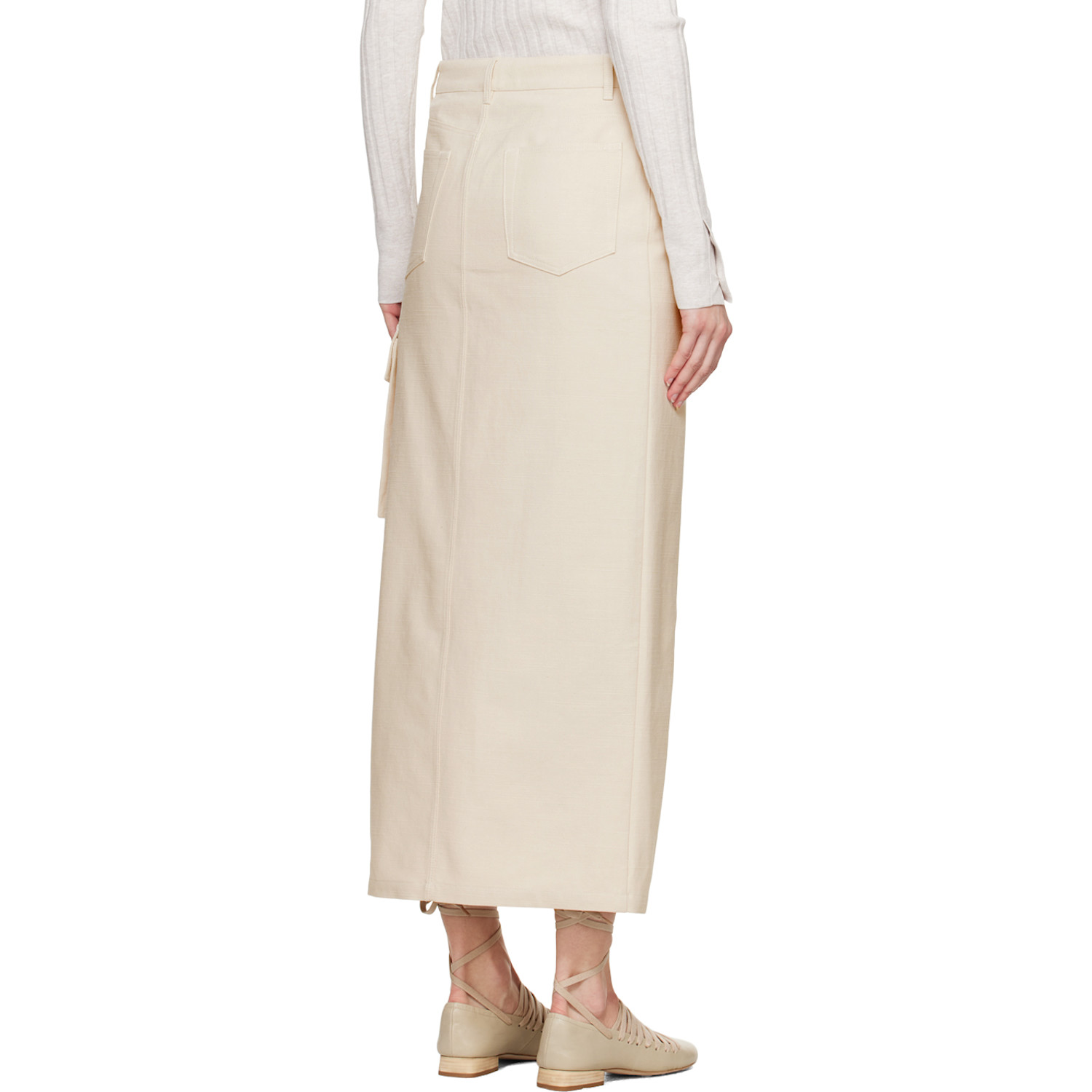  Filippa K Off-white Cargo Maxi Skirt 