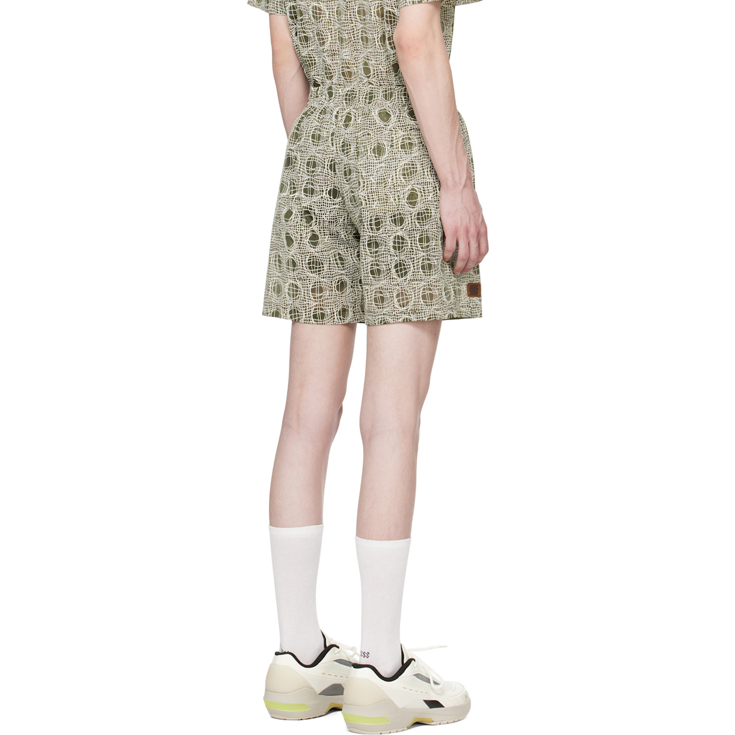 Olly Shinder Green Warp Shorts 