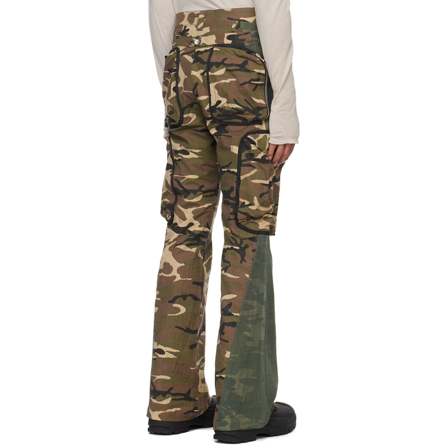  Fffpostalservice Ssense Exclusive Green Camouflage Cargo Pants 