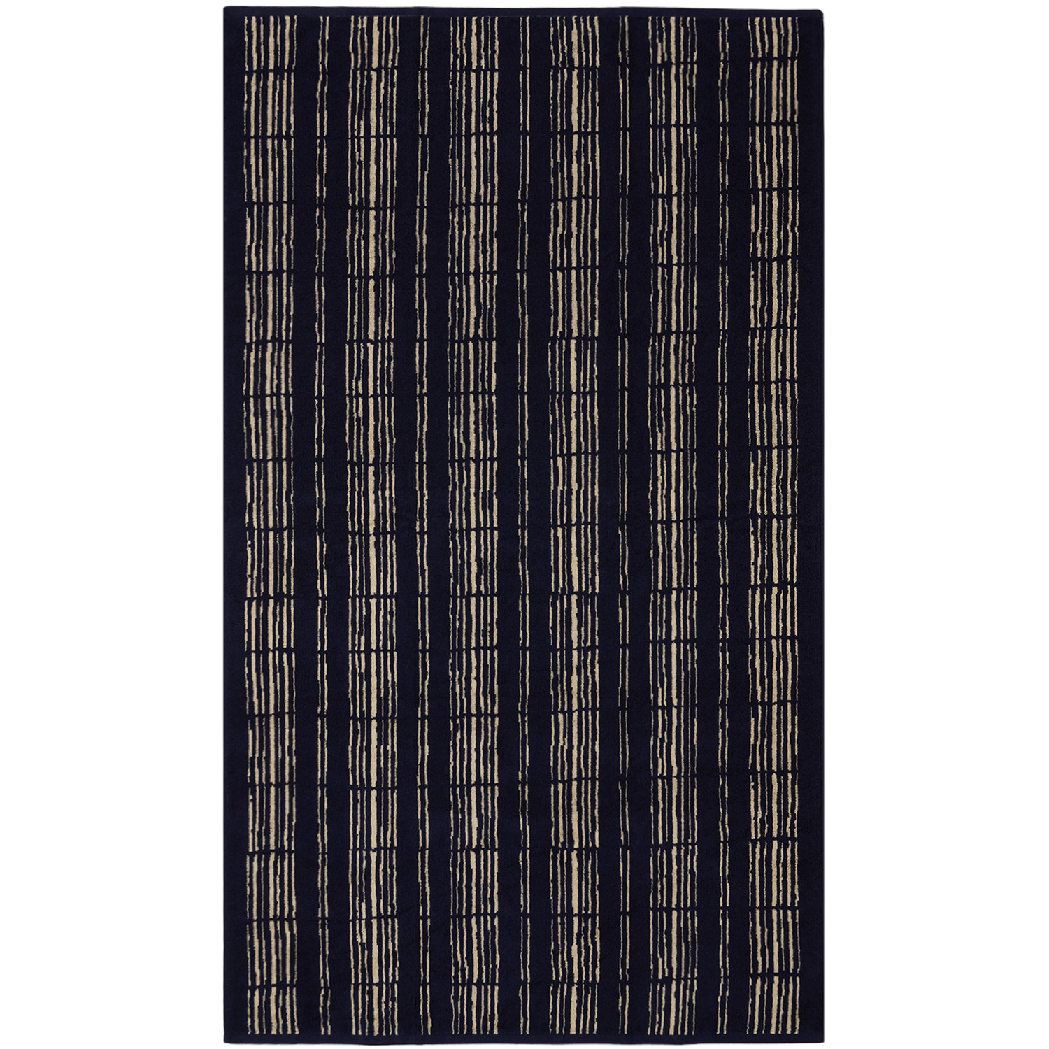  Autumn Sonata Navy & Off-white Esther Core Bath Set, 3 Pcs 