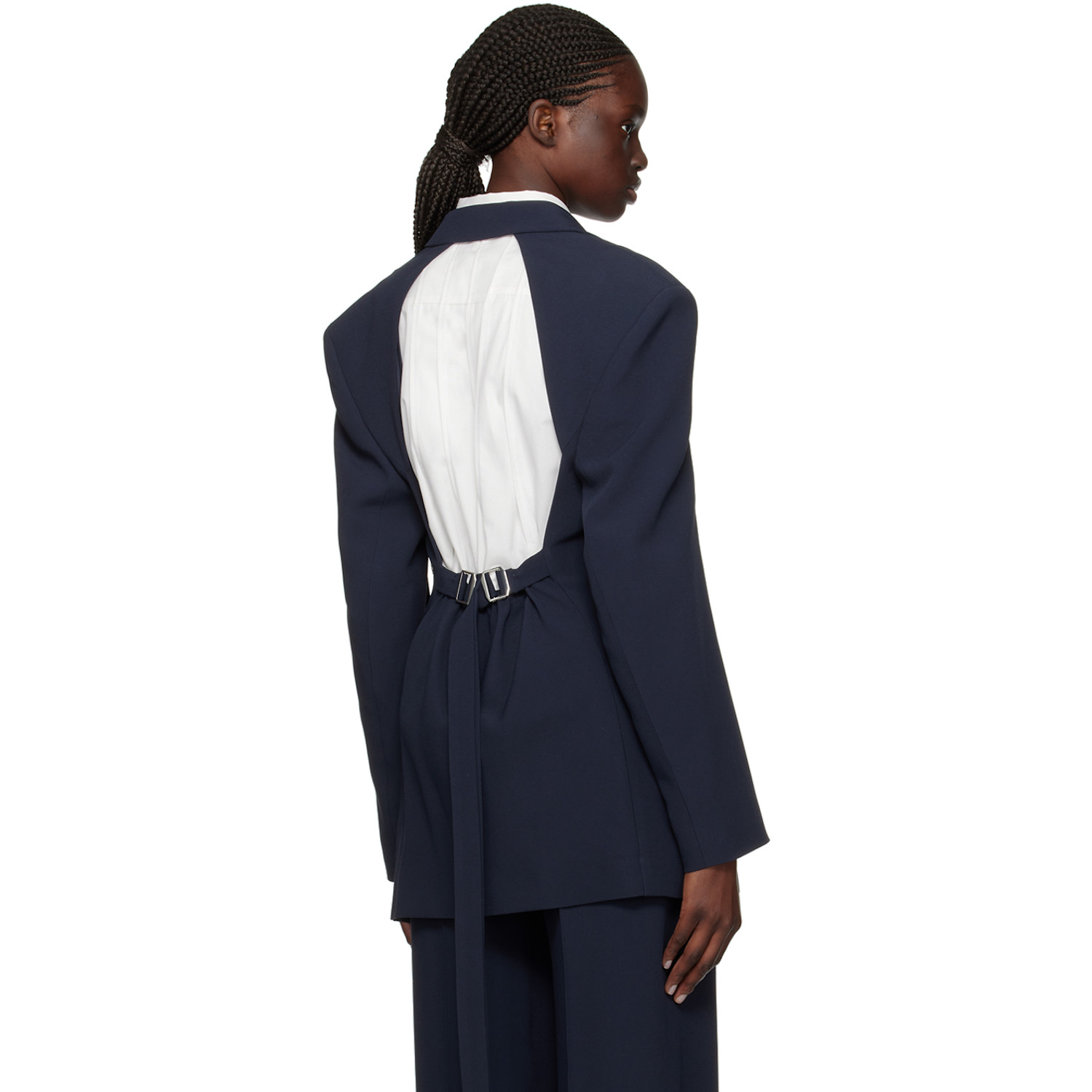  Boss Navy Cutout Blazer 