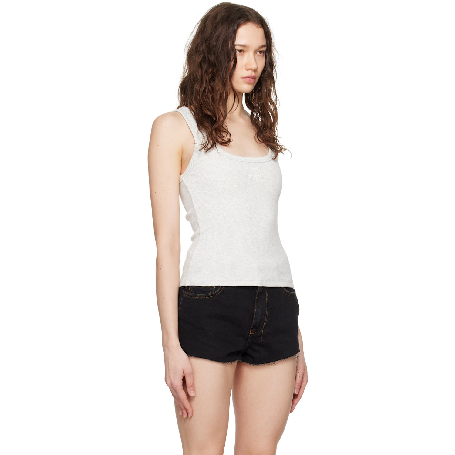  Ksubi Off-white Stacked Origin Tank Top 
