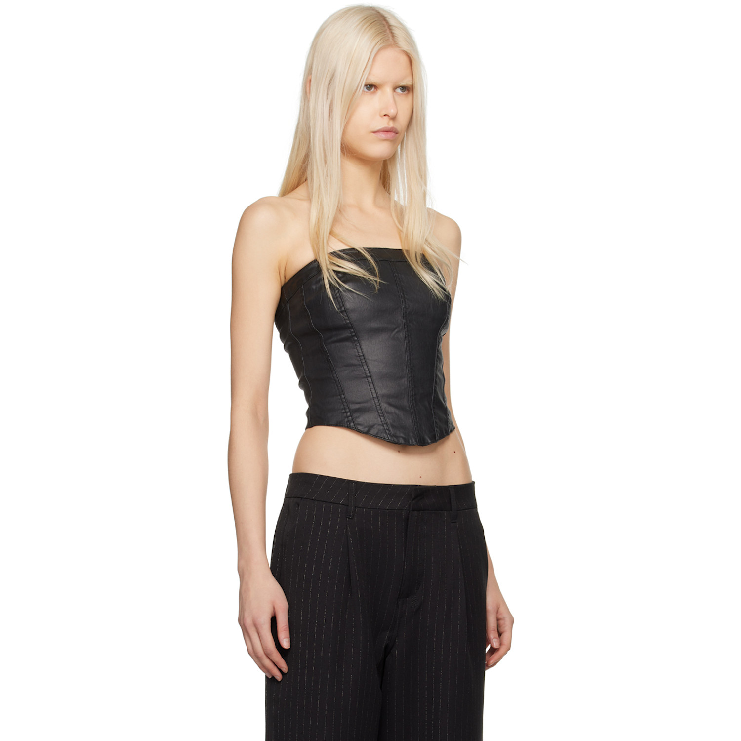  Ksubi Black Vampy Denim Tube Top 