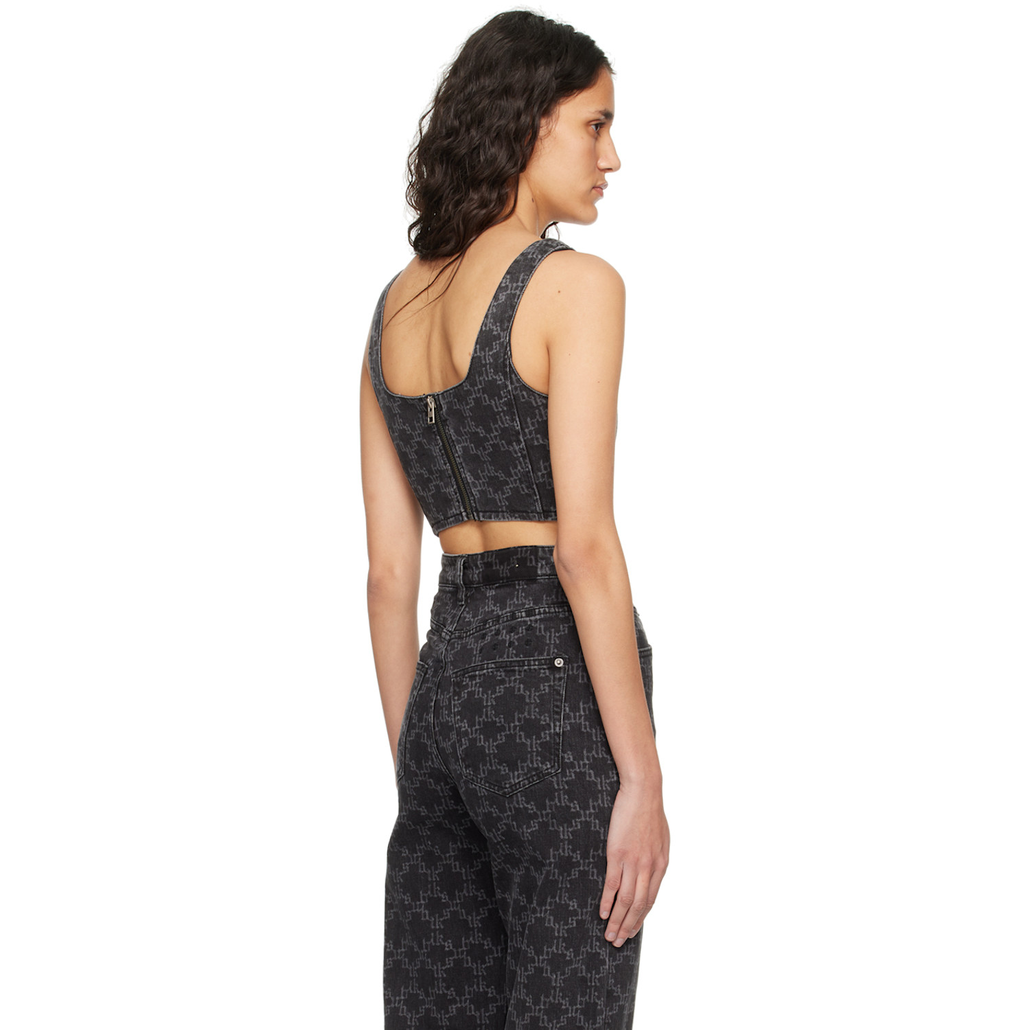  Ksubi Black Merge Denim Tank Top 