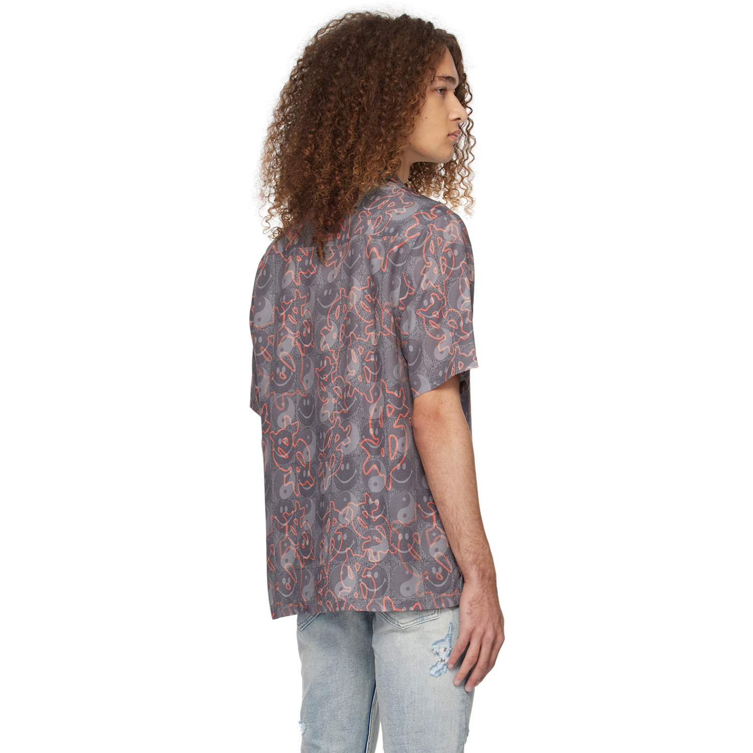 Ksubi Gray Yin Dollar Resort Shirt 
